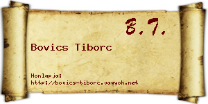 Bovics Tiborc névjegykártya
